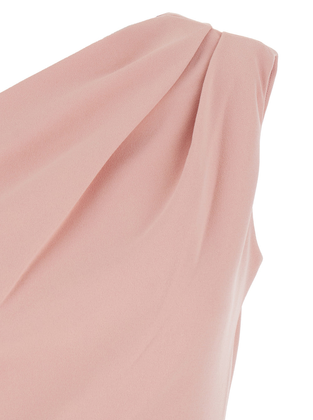 Solace London Women 'Irina' Pink One-Shoulder Long Dress With Draped Neckline In Fabric Woman SOLACE LONDON