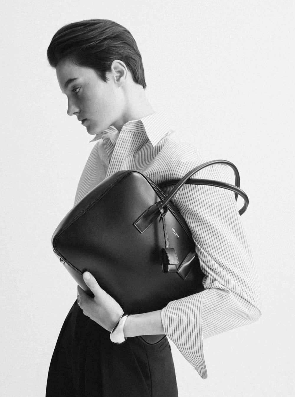 Saint Laurent Women Bordeaux Shoulder Bag With Logo Lettering On The Front And Keychain Detail In Leather Woman SAINT LAURENT
