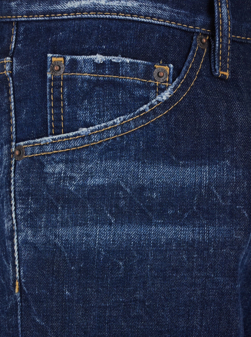 Dsquared2 Men 'Cool Guy' Blue Jeans With Logo Patch On The Rear And Ripped Details In Denim Man DSQUARED2