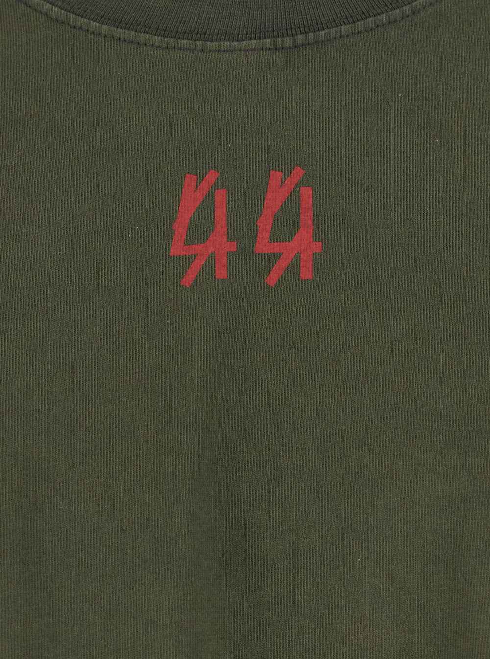 44 Label Group Men Green Crewneck T-Shirt With Dropped Shoulders And Logo Print On Front And Rear In Cotton Man 44 LABEL GROUP