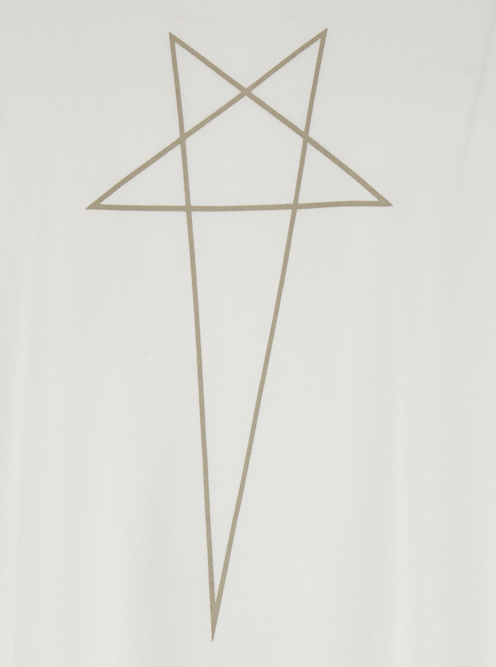 Drkshdw Men White Crewneck T-Shirt With Logo Print On The Front In Cotton Man DRKSHDW