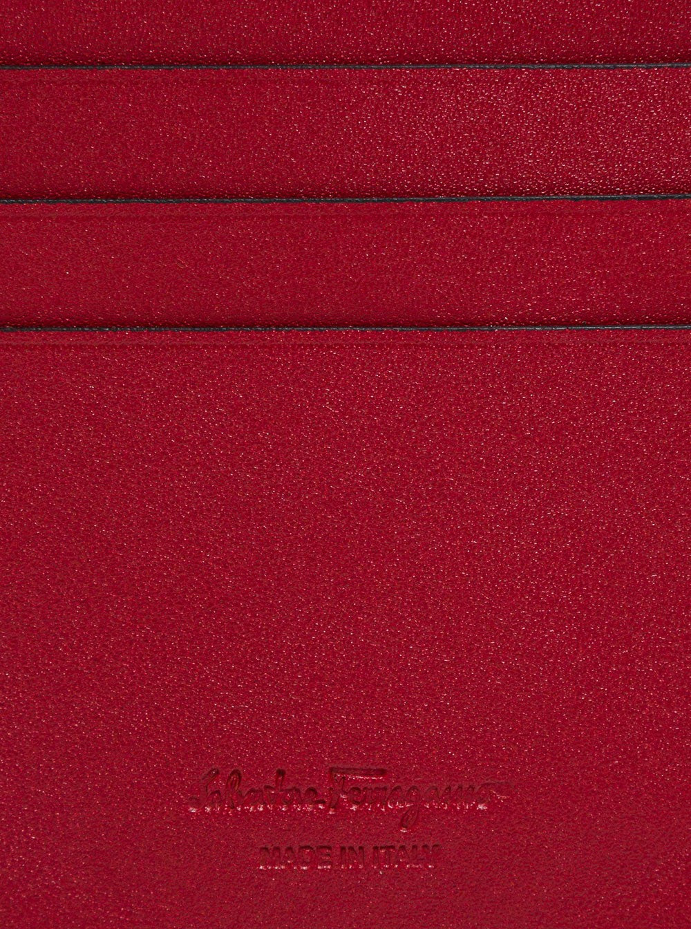 Ferragamo Men Salvatore Ferragamo Man's Revival Black Leather Card Holder With Gancini Buckle FERRAGAMO