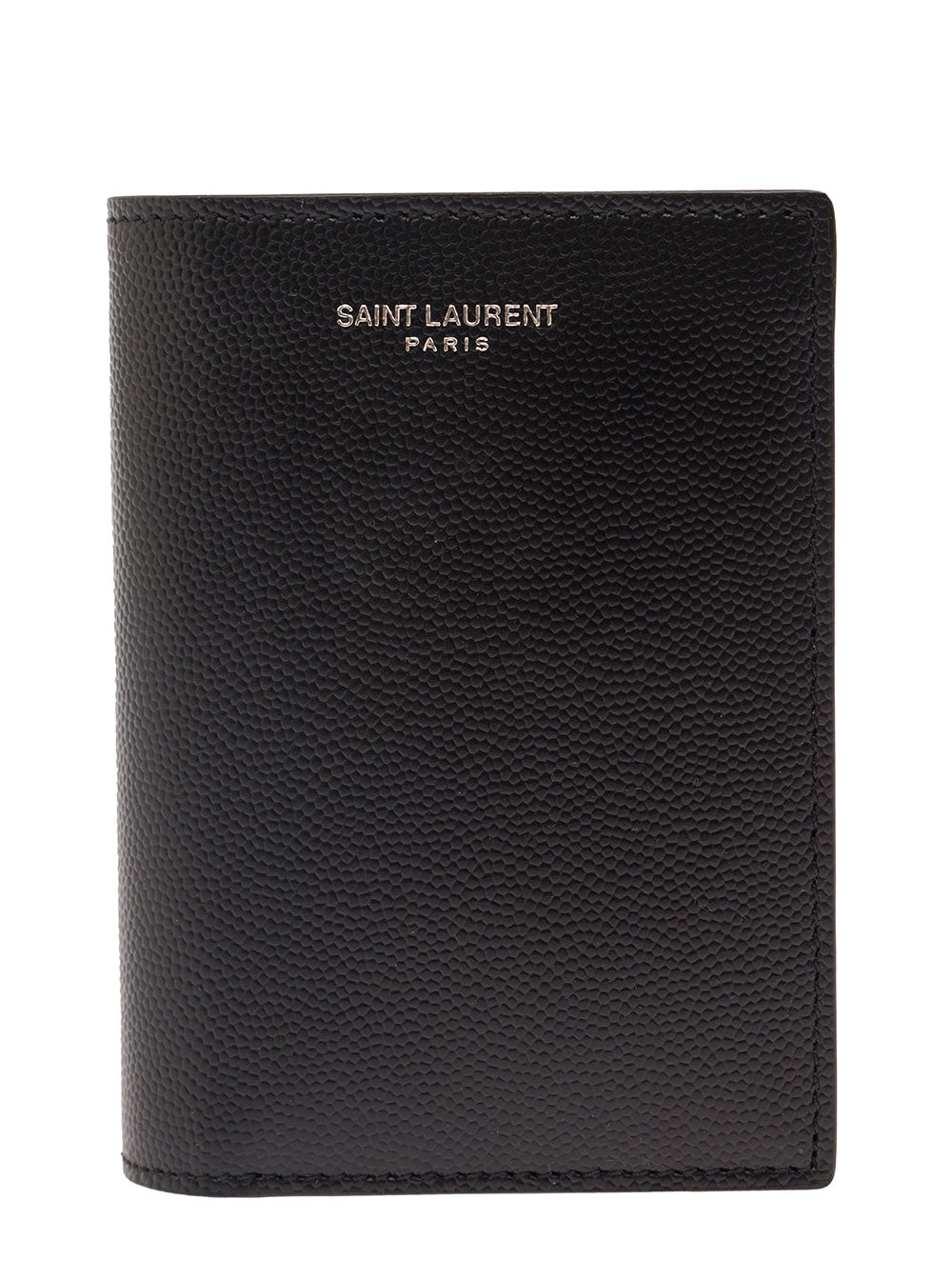 Saint Laurent Men Black Leather Card Holder