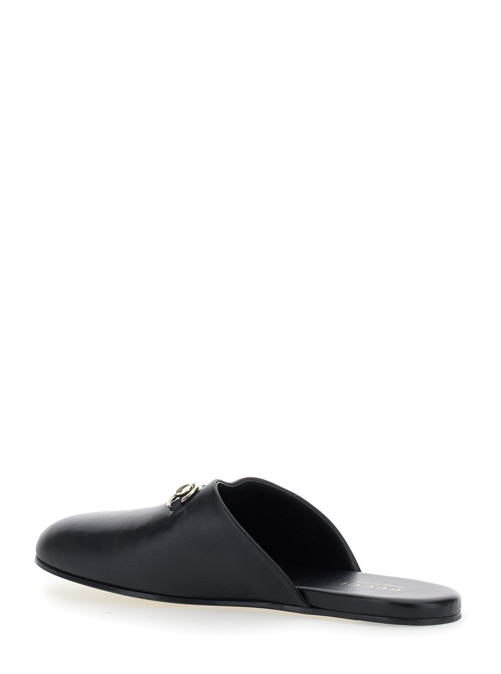 Gucci Men Black Mule With Horsebit On The Front In Smooth Leather Man GUCCI
