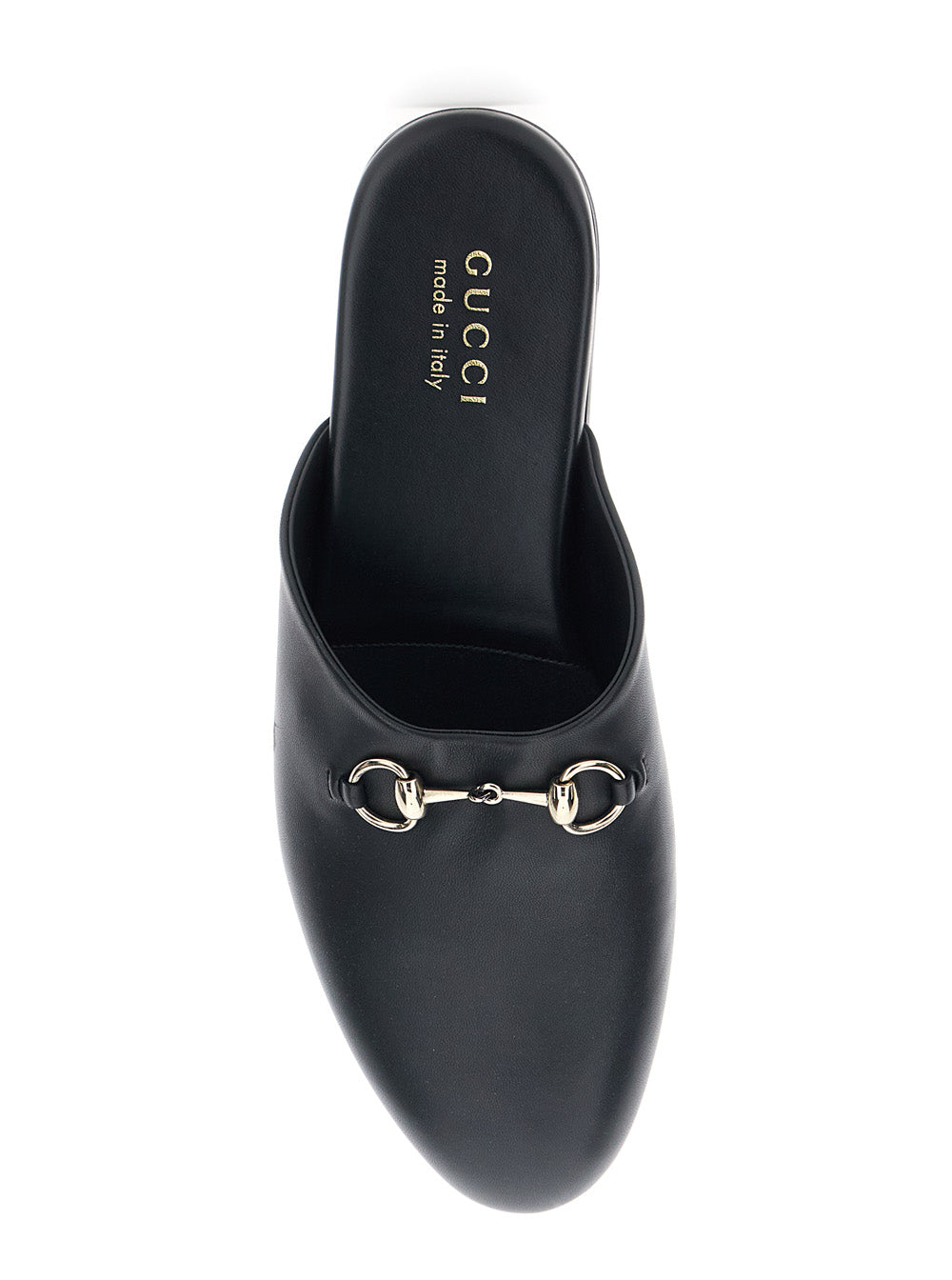 Gucci Men Black Mule With Horsebit On The Front In Smooth Leather Man GUCCI