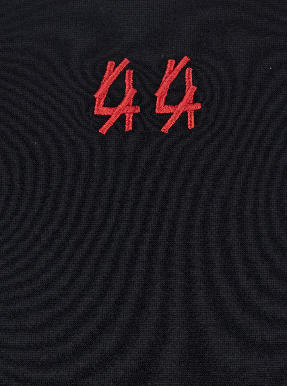 44 Label Group Men Black Crewneck Sleeveless Top With Embroidery On The Front In Cotton Man 44 LABEL GROUP