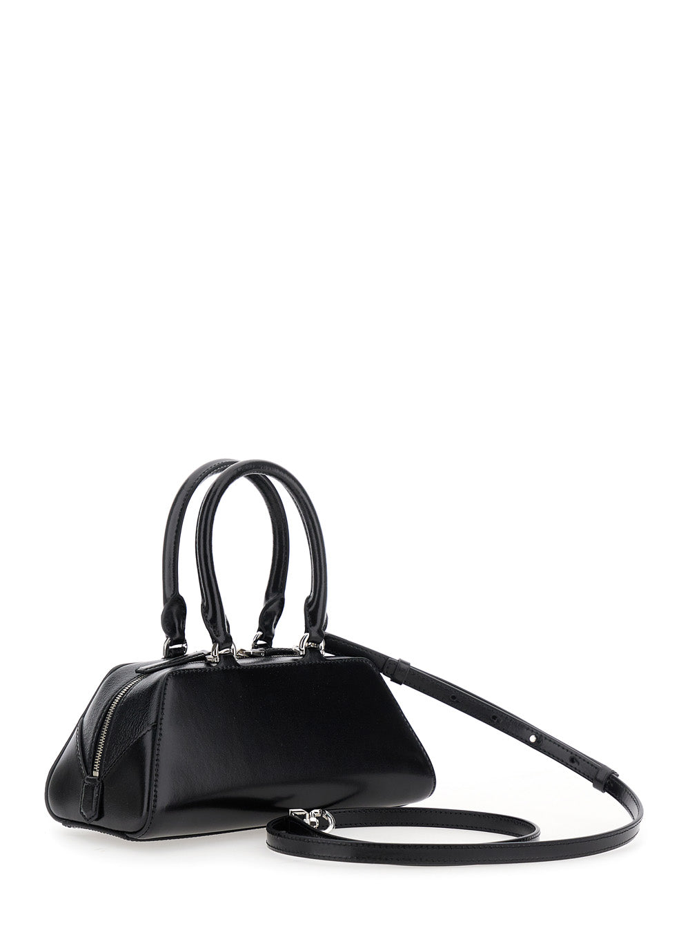 Givenchy Women Black Antigona East West' Mini Handbag With Adjustable And Removable Shoulder Strap And Logo Lettering On The Front In Leather For Women GIVENCHY