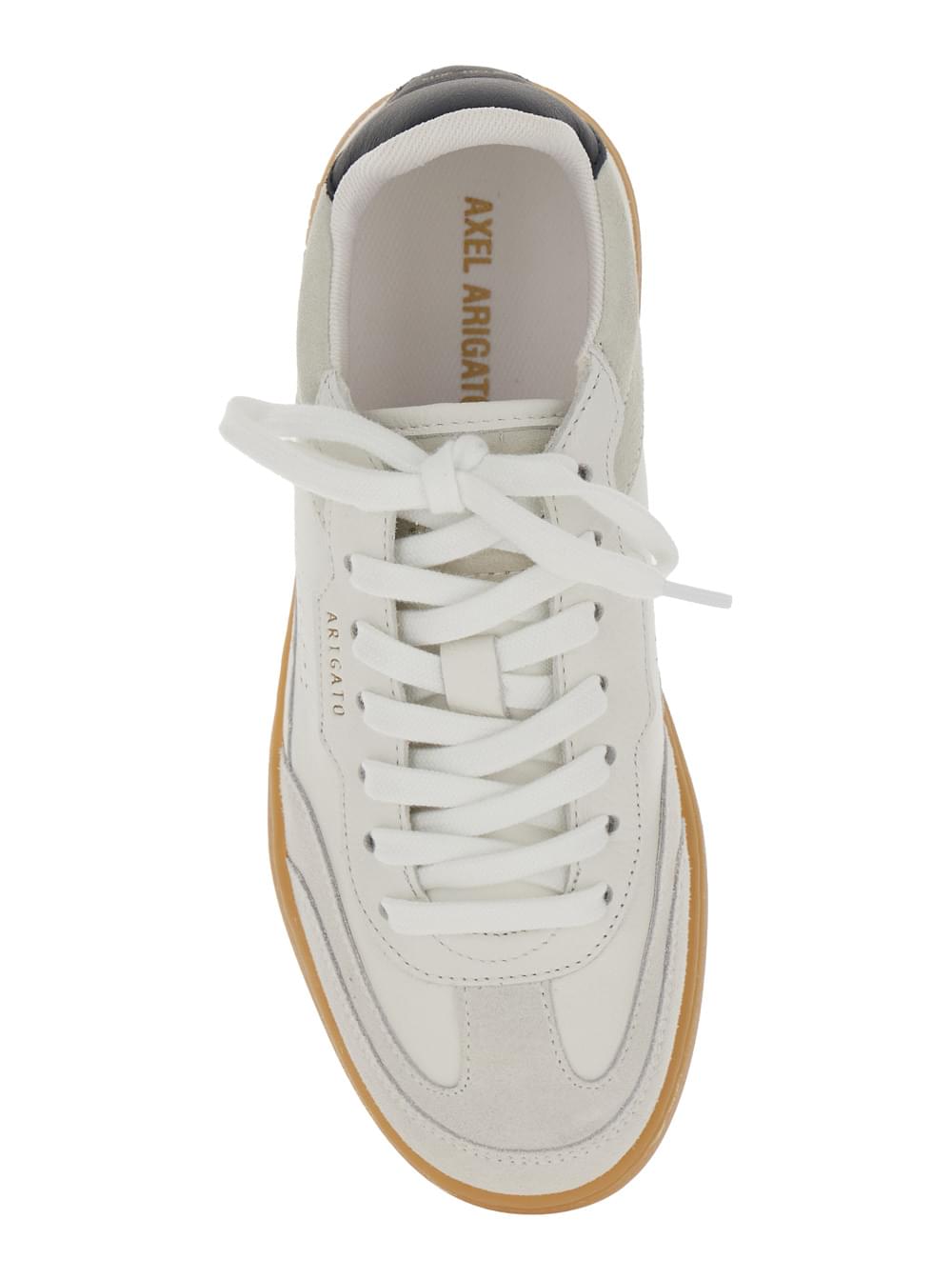 Axel Arigato Women 'Dice T-Toe' White Sneaker Low Top With Logo Patch On The Tongue And Lettering Logo On The Back In Leather Woman AXEL ARIGATO
