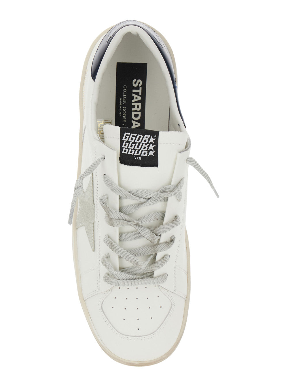 Golden Goose Men Sneakers 'Stardan' With Star Patch On The Side And Contrasting Heel With Leather Logo White Men GOLDEN GOOSE