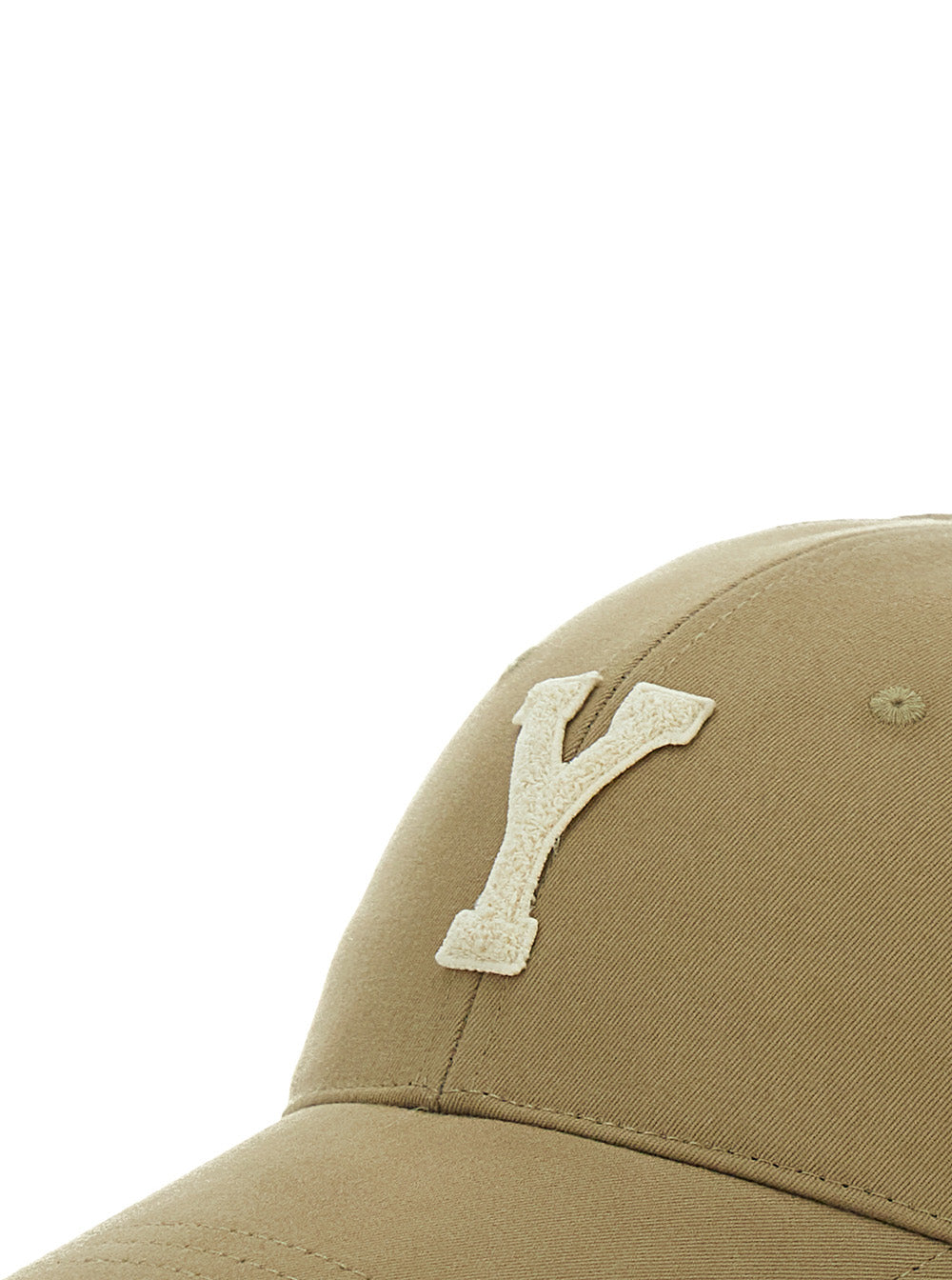 Saint Laurent Men Beige 'Logo' Baseball Cap With Logo Embroidery On The Front For Men SAINT LAURENT