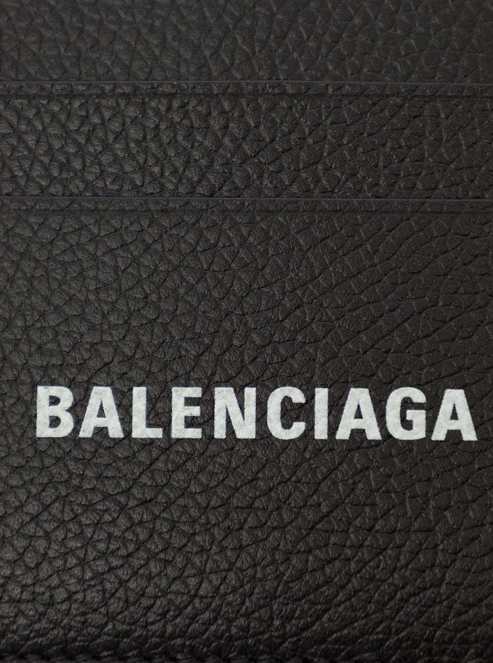 Balenciaga Men Cardholder With Contrasting Logo Lettering In Black Leather Men BALENCIAGA