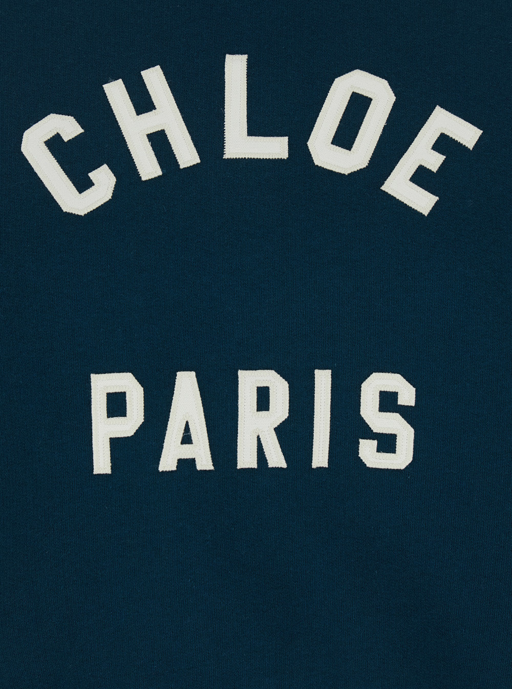 Chloé Women Crewneck Sweatshirt With Logo Lettering Print In Blue For Women CHLOE