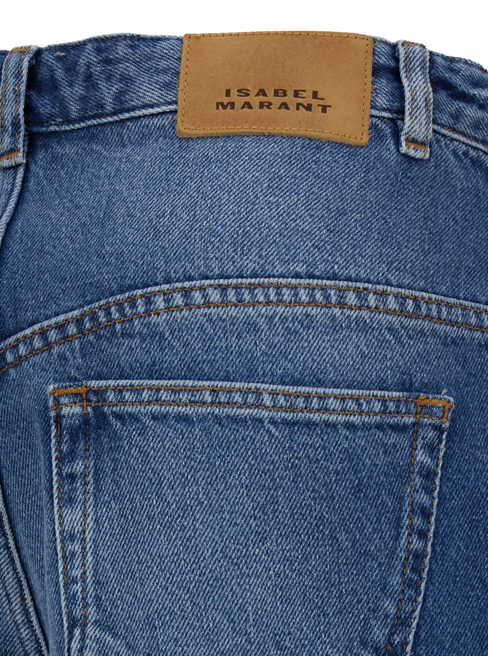 Isabel Marant Women 'Lemony' Light Blue Flared Jeans With Logo Patch In Cotton Denim Woman ISABEL MARANT