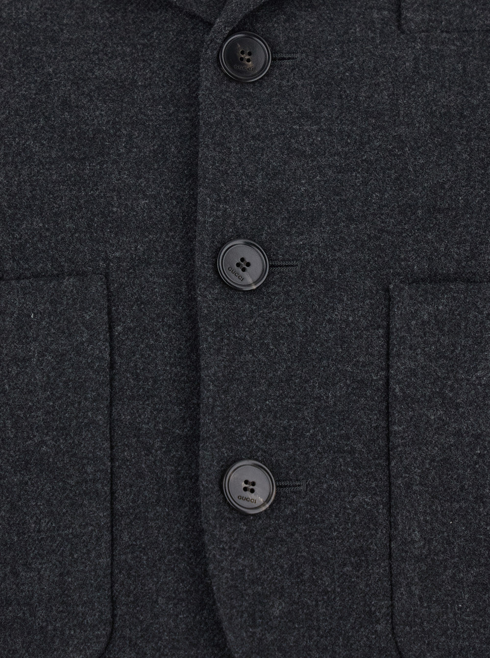 Gucci Women Grey Single-Breasted Jacket With Notched Revers In Wool Woman GUCCI