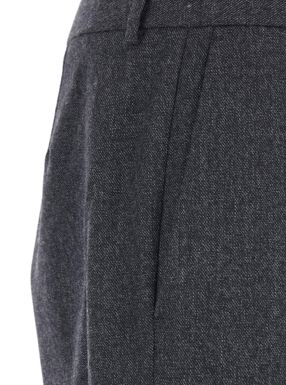 Gucci Men Grey Tailored Trousers With Belt Loops In Wool Man GUCCI