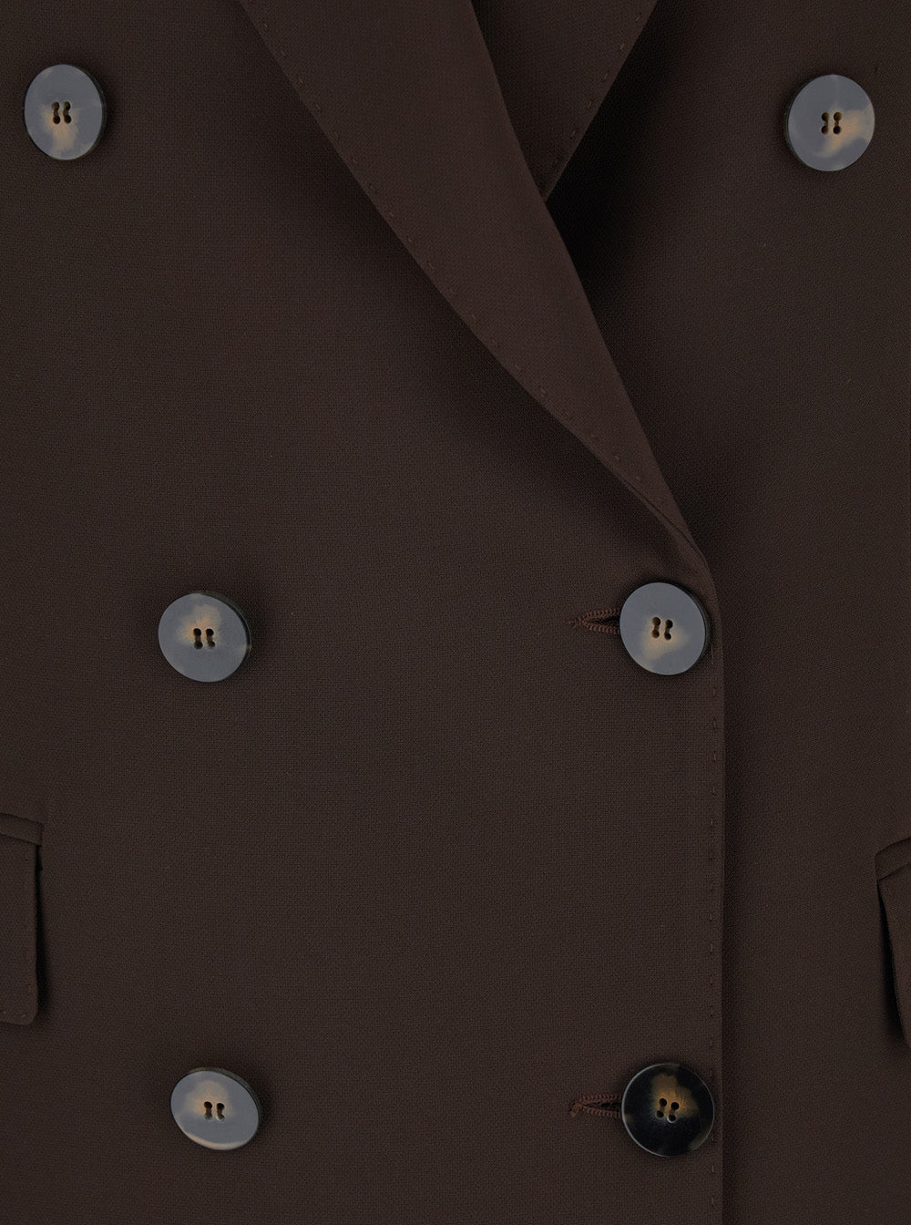 Leplain Women Brown Double-Breasted Jacket With Peak Revers In Wool Blend Woman LEPLAIN