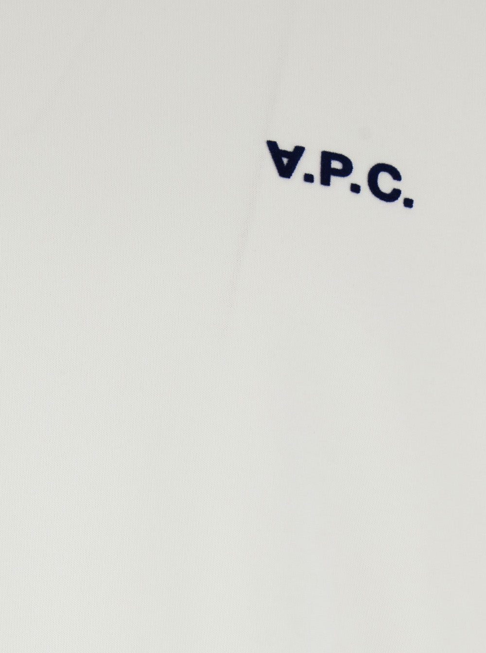 A.P.C. Men White Crew Neck T-Shirt With Embroidered Logo On The Front In Cotton Man A.P.C.