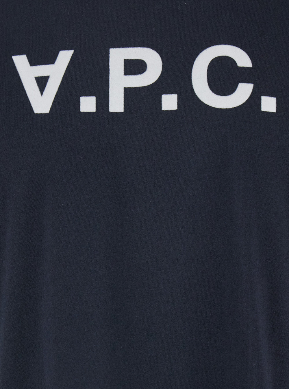 A.P.C. Men Blue Crewneck T-Shirt With Logo On The Front In Cotton Man A.P.C.