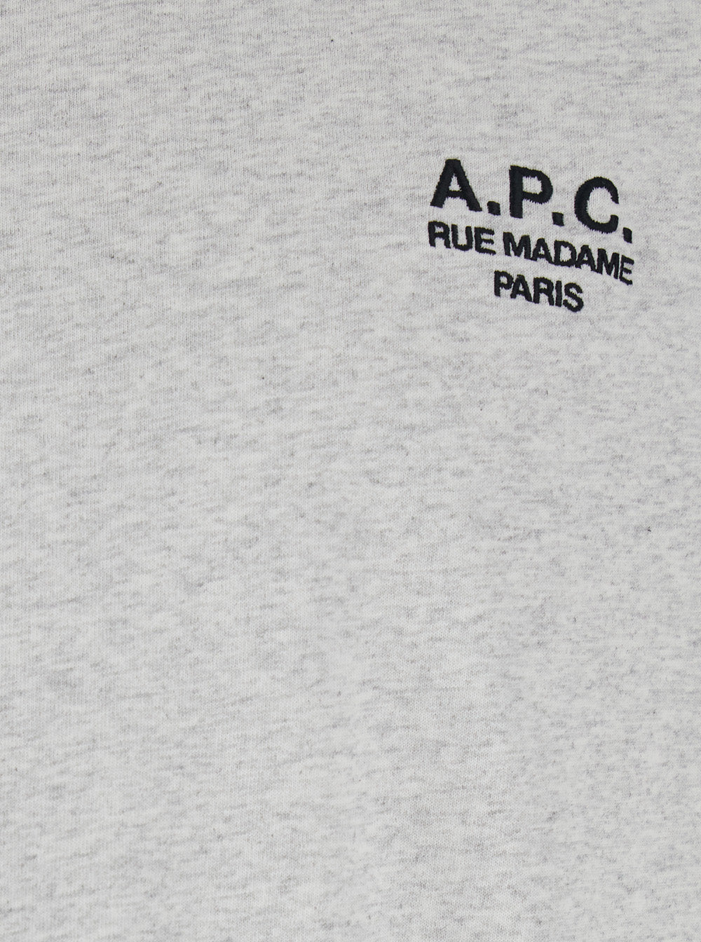 A.P.C. Women Grey Crew Neck T-Shirt With Embroidered Logo On Front In Cotton Woman A.P.C.
