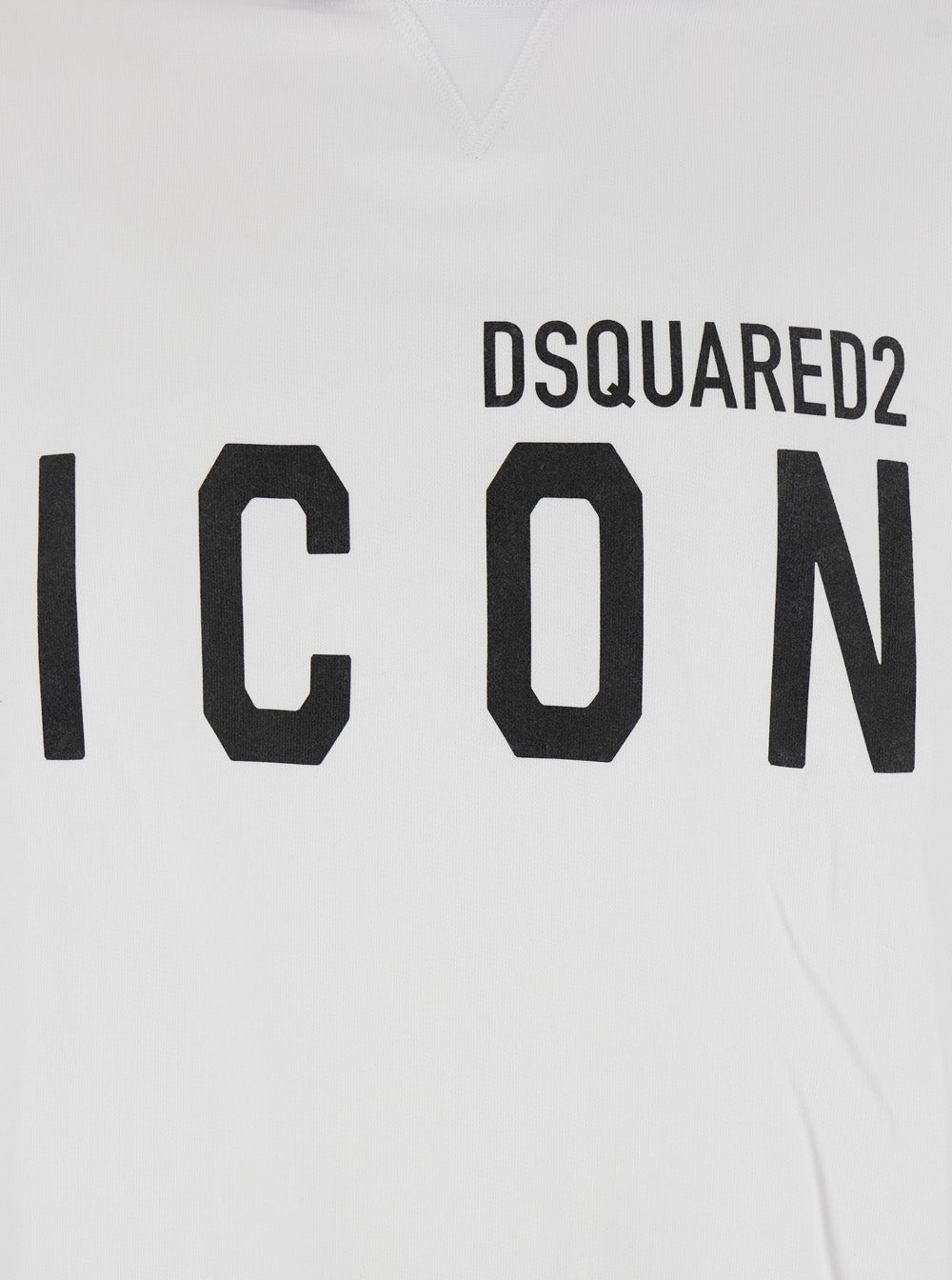 Dsquared2 Men White Hoodie With Front Logo Print In Cotton For Men DSQUARED2