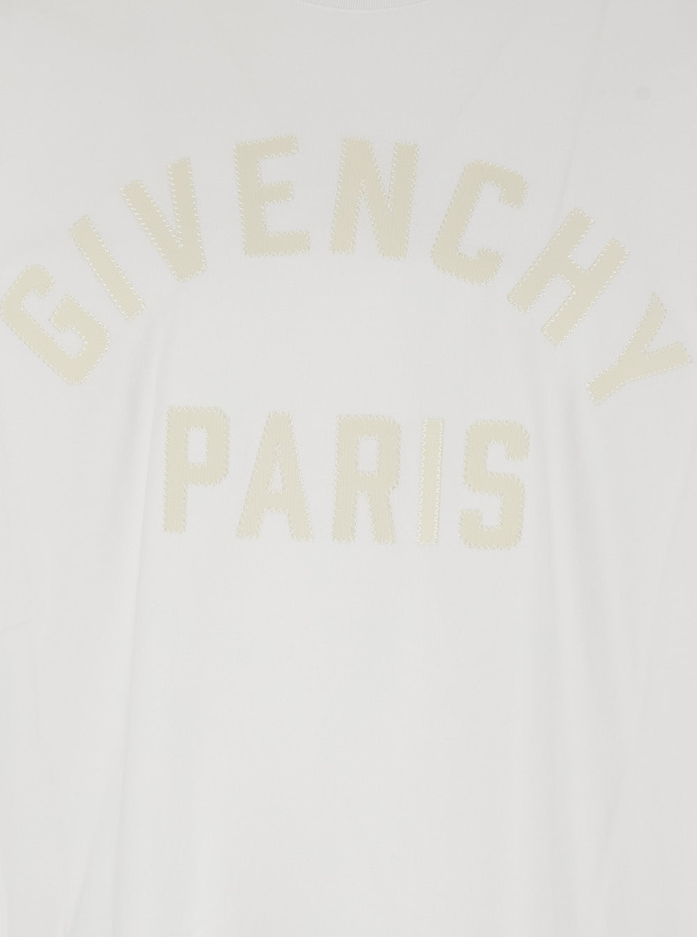 Givenchy Men White T-Shirt With Maxi Logo On The Front For Men GIVENCHY