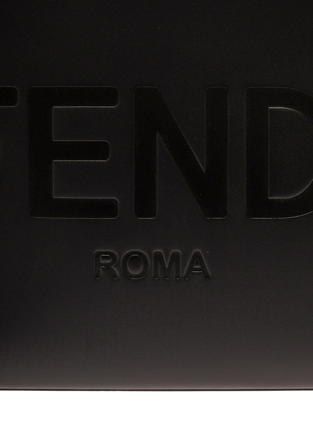 Fendi Women Tote Bag 'Sunshine Small' With Embossed Logo And Tortoiseshell Effect Handle In Black Leather For Women FENDI
