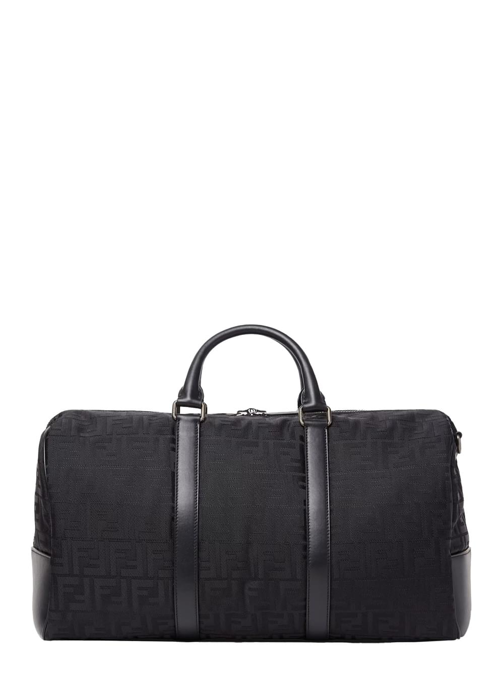 Fendi Men Black Suitcase With Adjustable And Removable Shoulder Strap And Padlock With Logo Lettering In Tech Fabric Man FENDI