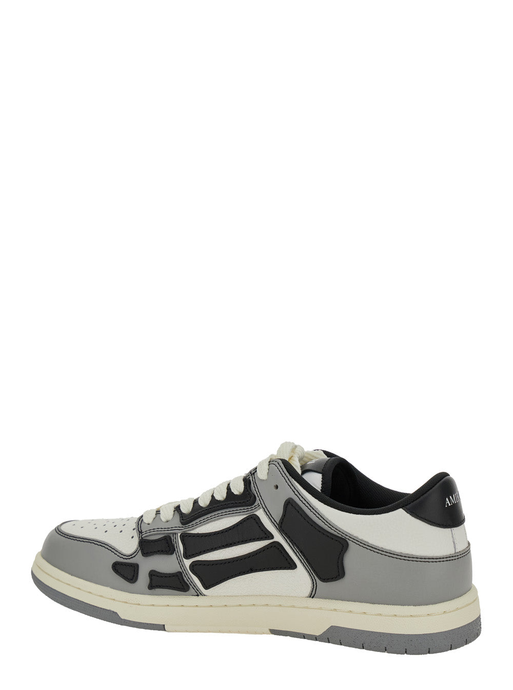 Amiri Men 'Skel Top Low' Grey Sneakers With Logo Patch On Thetongue And Contrasting Details On The Side In Leather Man AMIRI