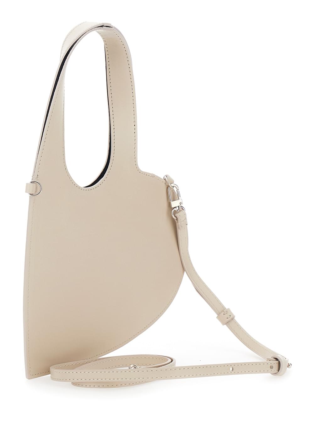 Coperni Women 'Baby Heart' Beige Heart Shaped Crossbody Bag With Adjustable And Removable Shoulder Strap In Leather Woman COPERNI