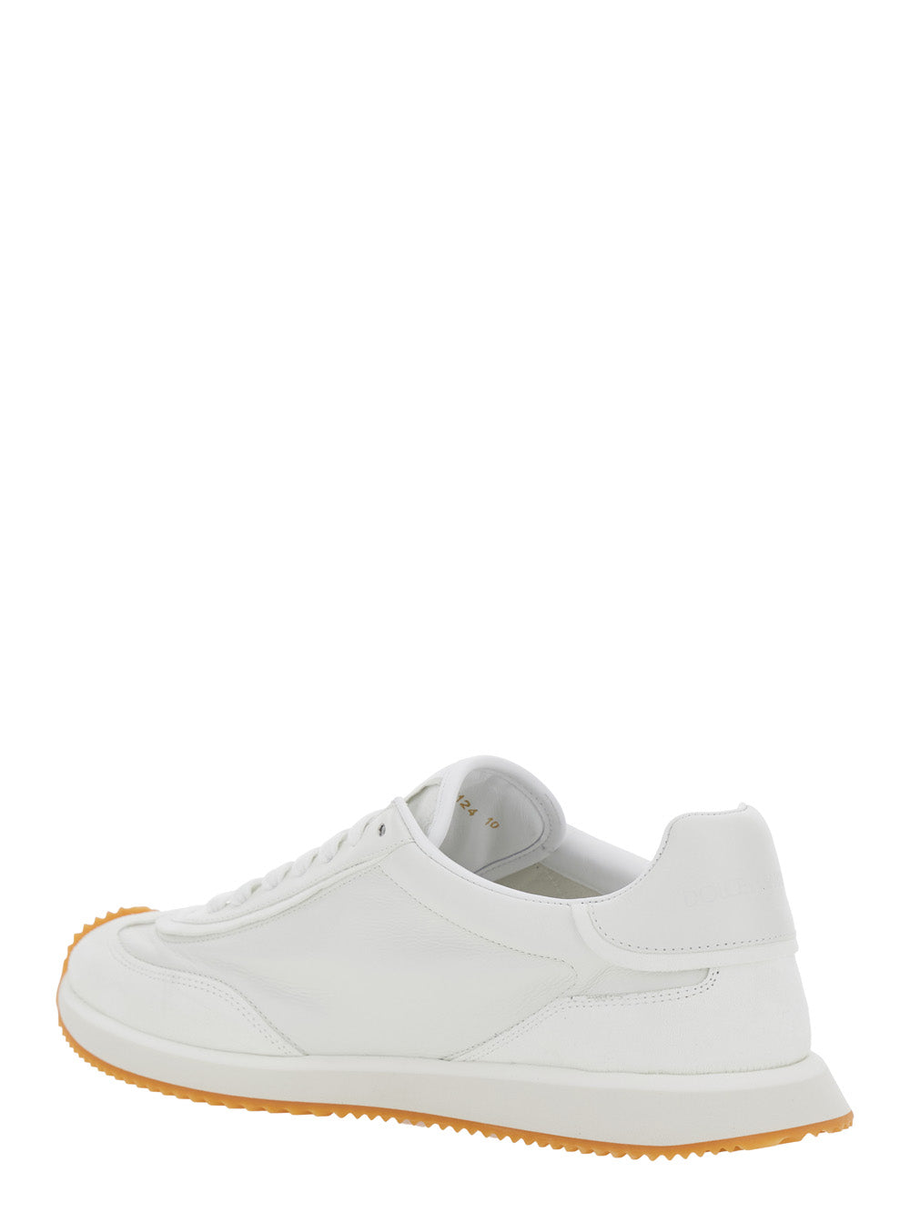 Dolce & Gabbana Men White Low Top Sneakers With Logo Patch On The Tongue And Side In Leather For Men DOLCE & GABBANA
