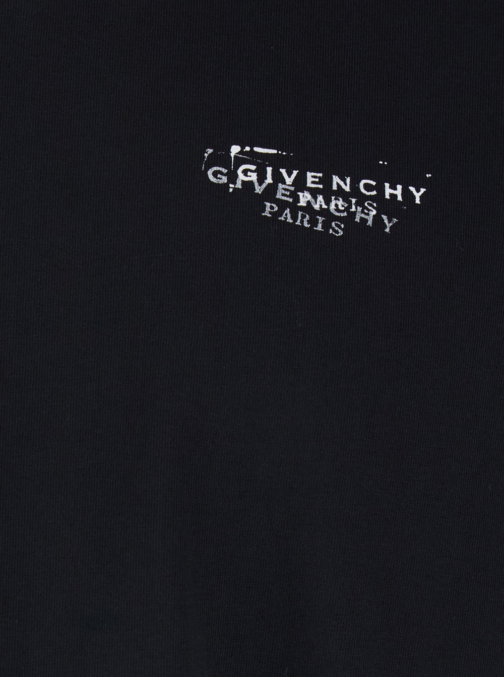Givenchy Men Black Crew Neck T-Shirt With Logo On Front And Back In Cotton Man