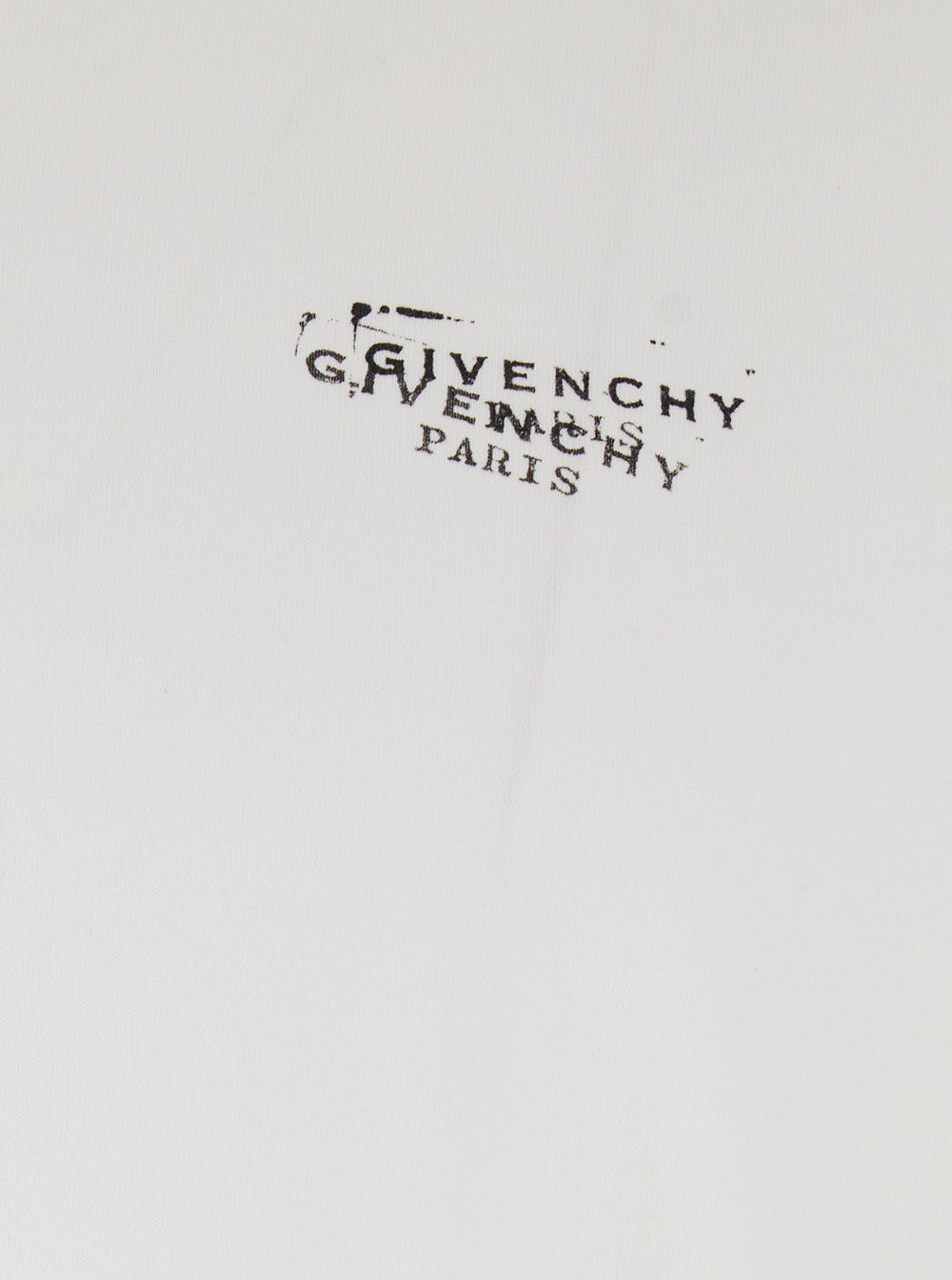 Givenchy Men White T-Shirt With Logo On Front And Back In Cotton For Men GIVENCHY