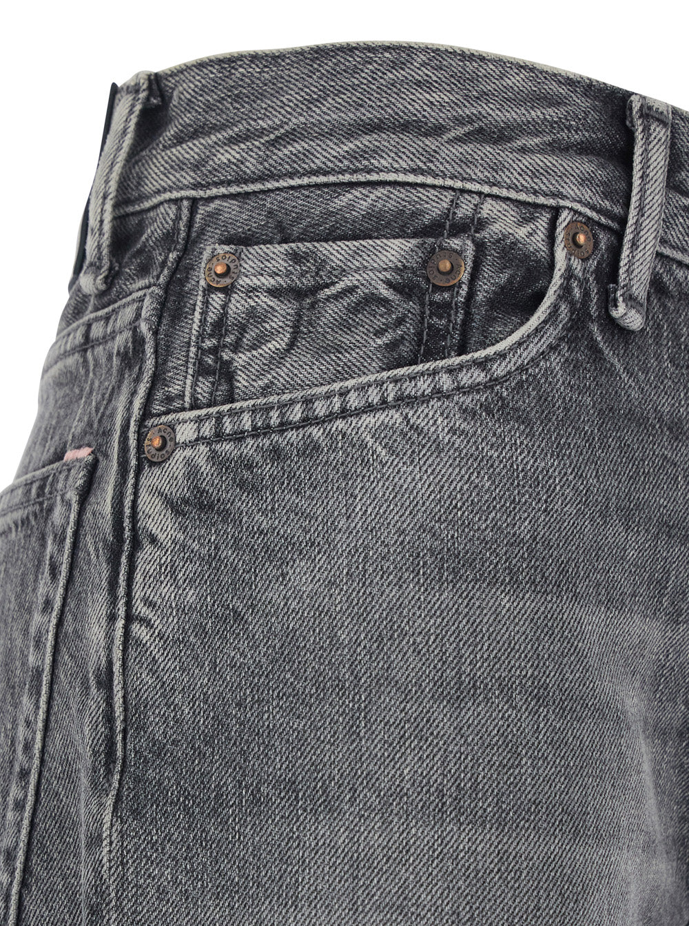 Acne Studios Women Gray Denim Bootcut Jeans With Logo Patch On The Back For Women ACNE STUDIOS