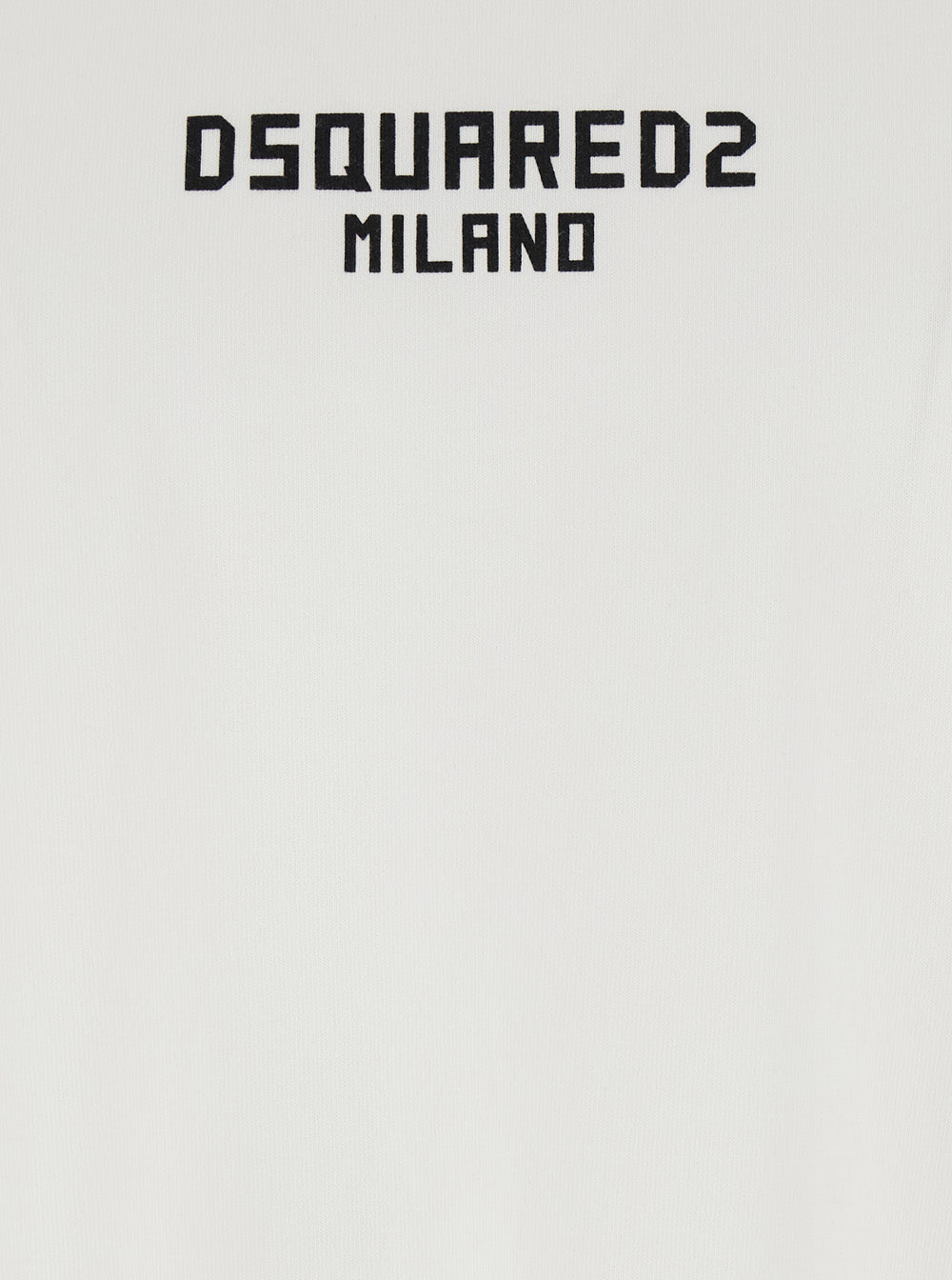 Dsquared2 Men White Crew Neck T-Shirt With Logo Lettering Print On The Front In Cotton For Men DSQUARED2