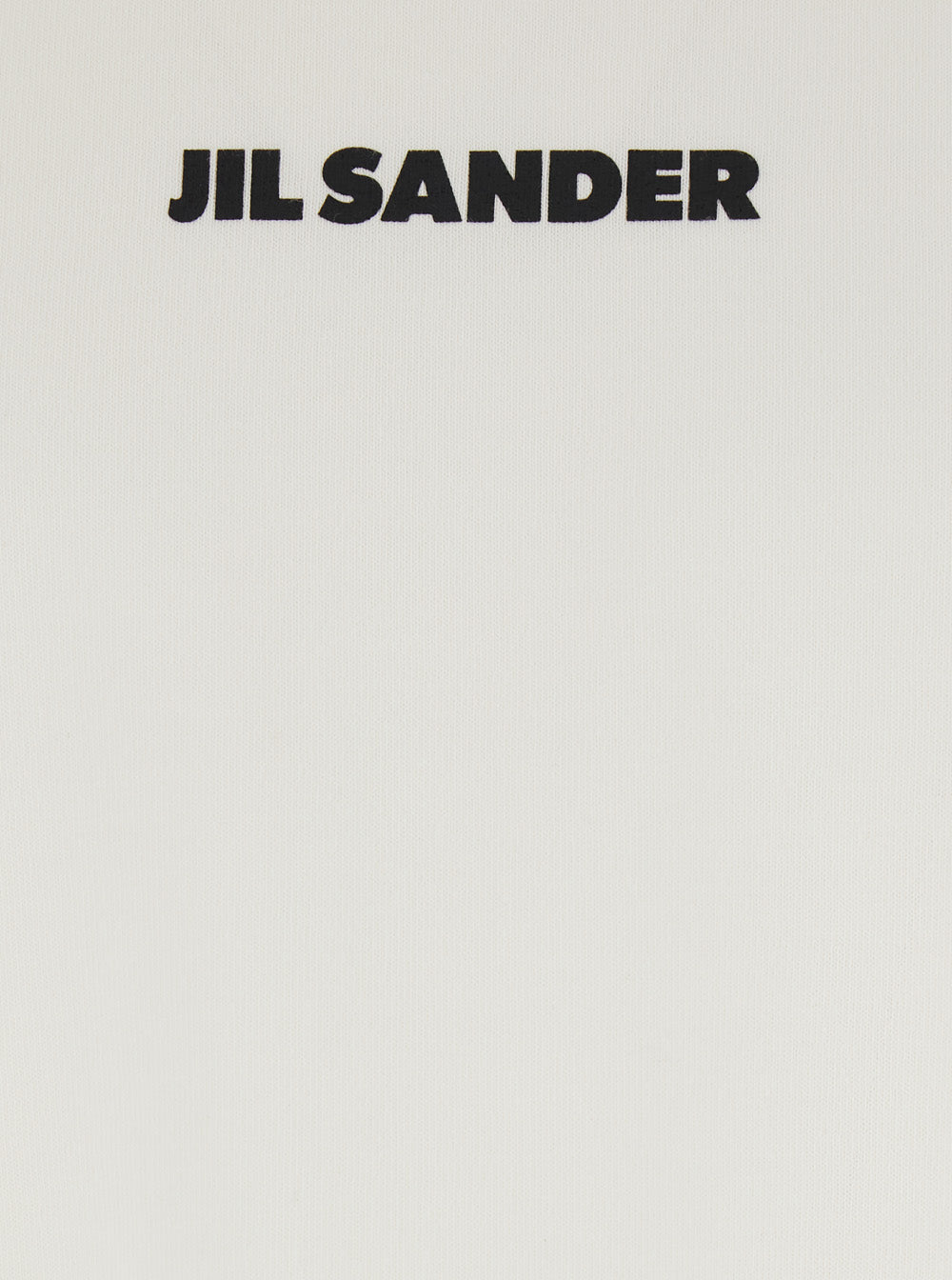 Jil Sander Men White Crew Neck T-Shirt With Logo Lettering On The Front In Cotton For Men JIL SANDER
