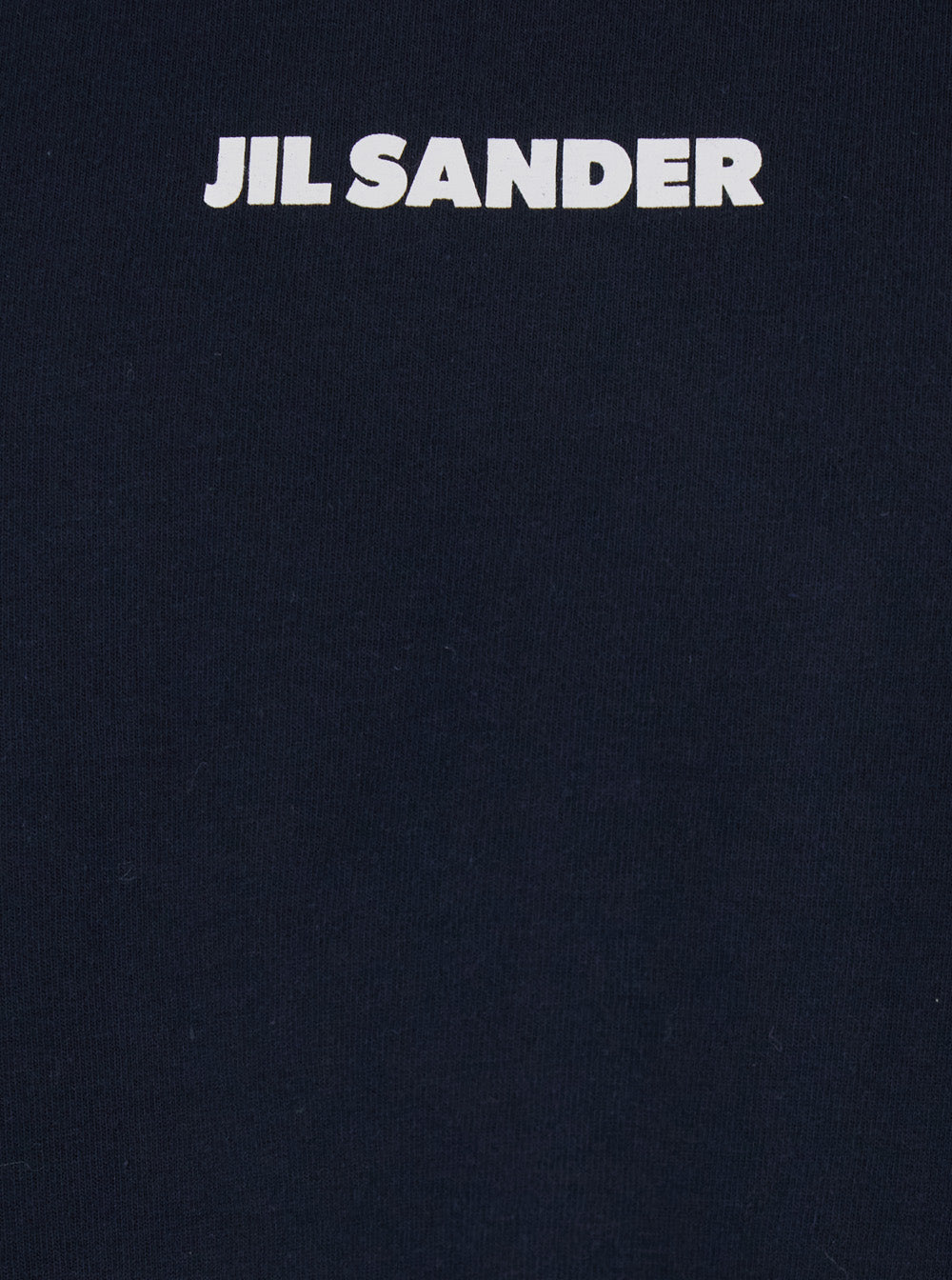 Jil Sander Men Blue T-Shirt With Logo Lettering On The Front In Cotton For Men JIL SANDER