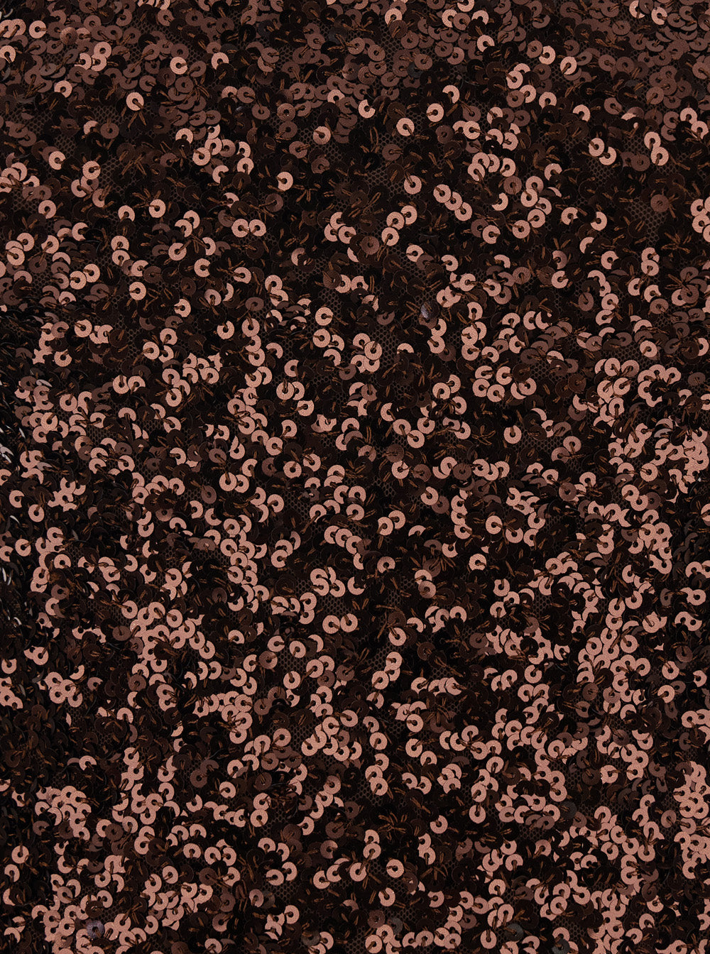 Rotate Women Dress With U-Neck And All-Over Applied Sequins In Brown For Women ROTATE