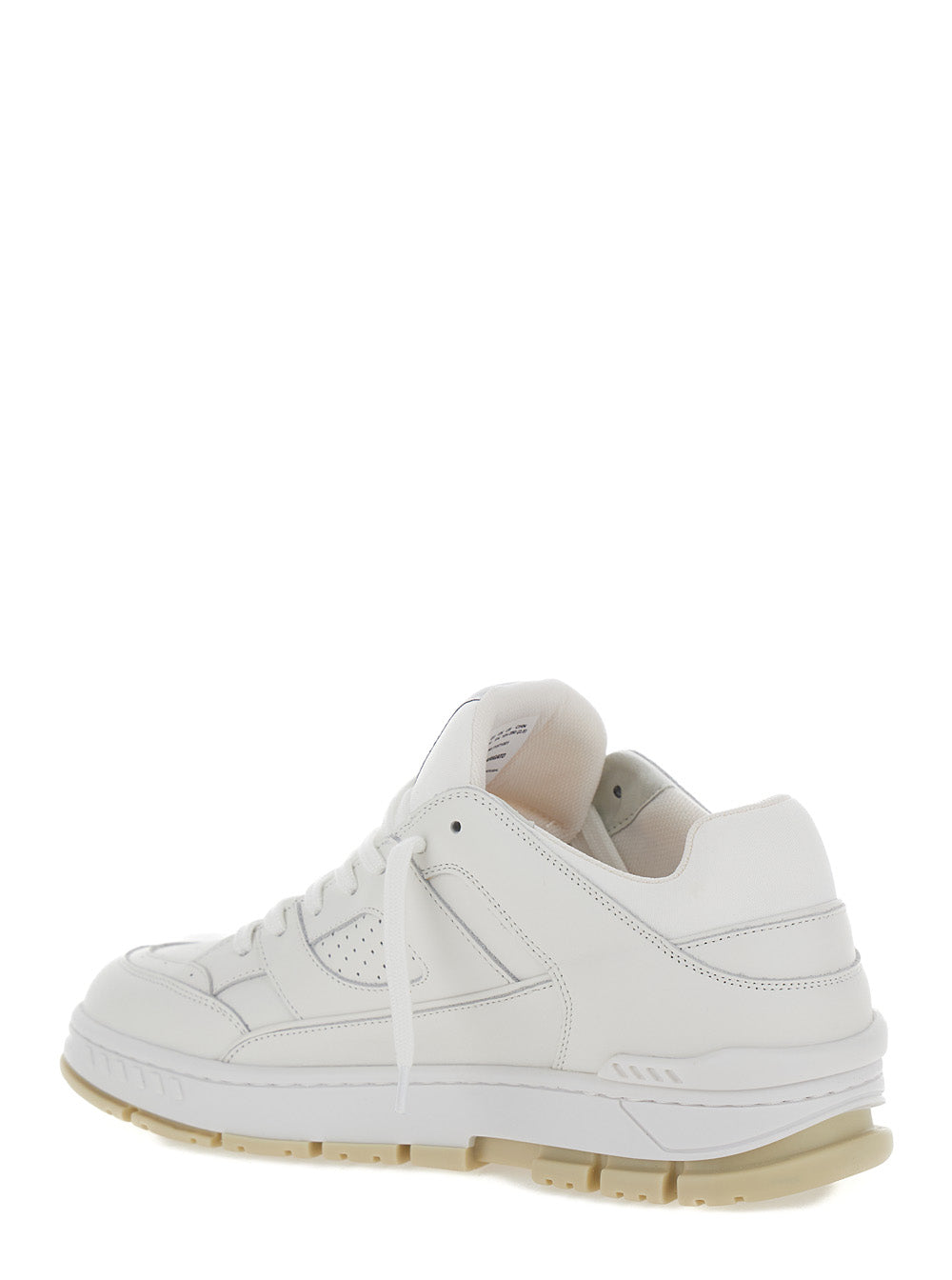 Axel Arigato Men 'Area' White Low Top Sneakers With Laminated Logo In Leather Man AXEL ARIGATO