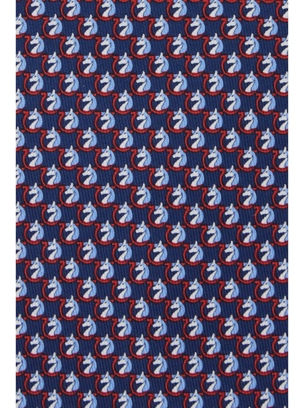 Ferragamo Men Blue Tie With Rear Tie Closure And All-Over Gancini Print In Silk Man FERRAGAMO