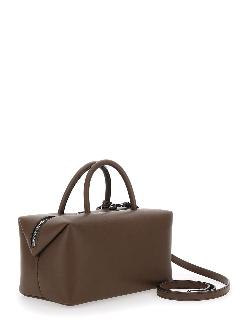Max Mara Women Brown Handbag With Adjustable And Removable Shoulder Strap And Logo Lettering On The Front In Leather Woman MAX MARA