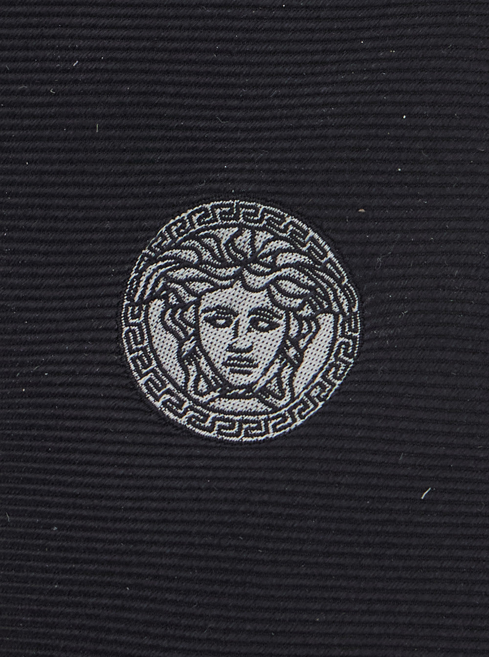 Versace Men Black Tie With Medusa On The Front In Silk For Men VERSACE