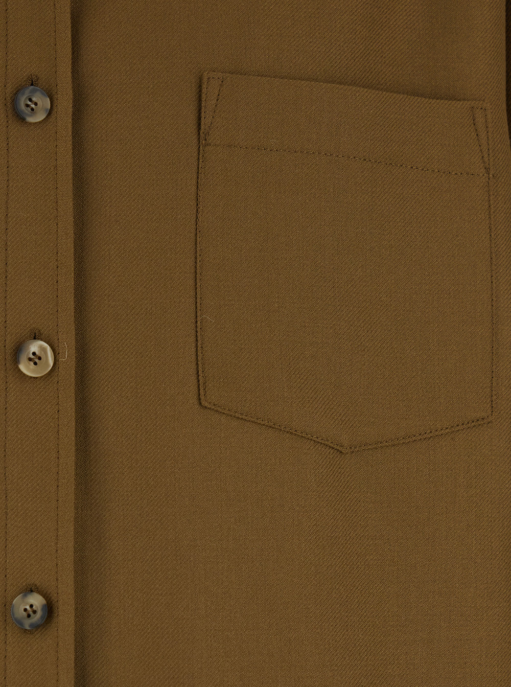 A.P.C. Men Brown Jacket With Classic Collar And Button Cuffs In Wool Blend Men