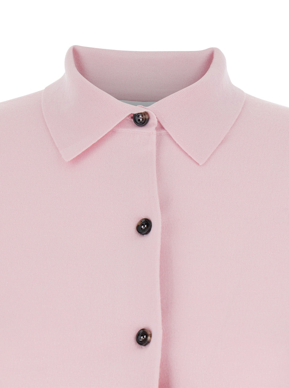 Max Mara Women Medeola Dress With Polo Collar And Button Closure In Wool Blend Pink Women MAX MARA