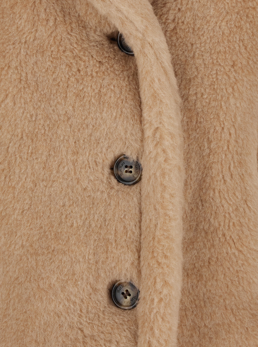 Max Mara Women Beige Cloak 'Corvino' With Notched Revers And Short Sleeves In Faux Fur For Women MAX MARA