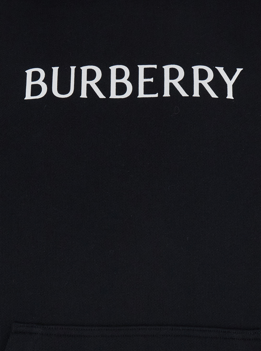 Burberry Men Black Hoodie With Drawstring Hood And Logo Lettering On The Front In Cotton Man BURBERRY