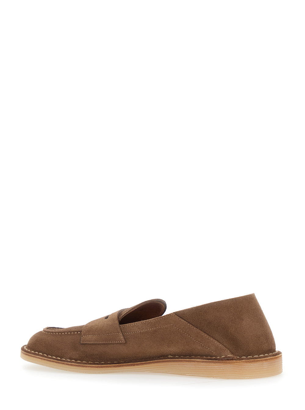 Dolce & Gabbana Men Brown Loafers 'Florio' With Dg Logo Detail On The Side In Suede For Men DOLCE & GABBANA