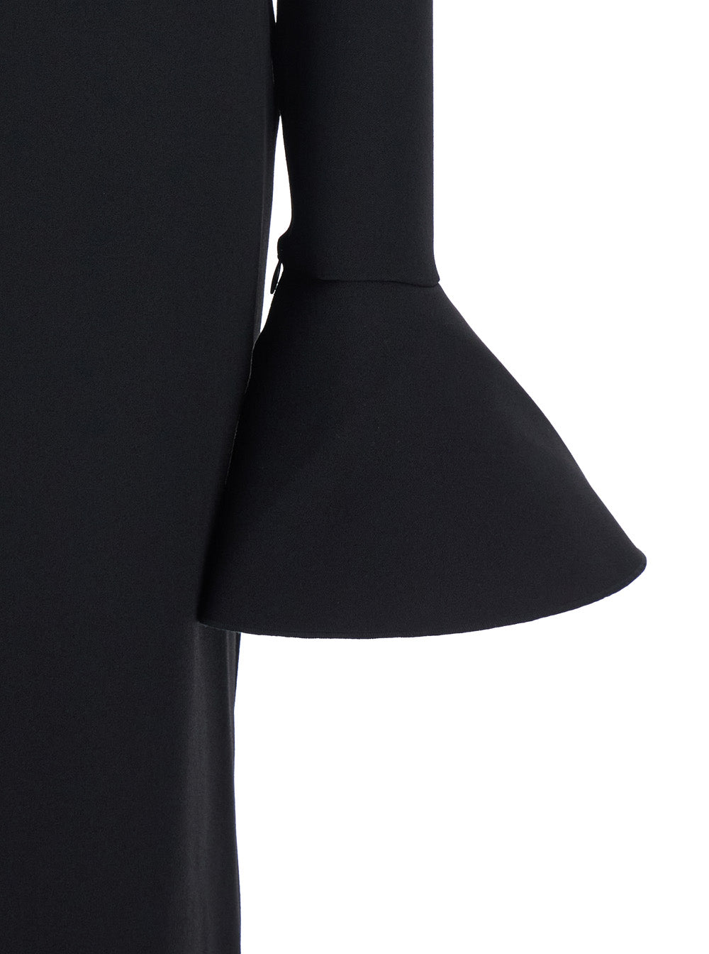 Solace London Women Long Dress 'Anica' With Square Neckline And Flared Cuffs In Black Fabric For Women SOLACE LONDON