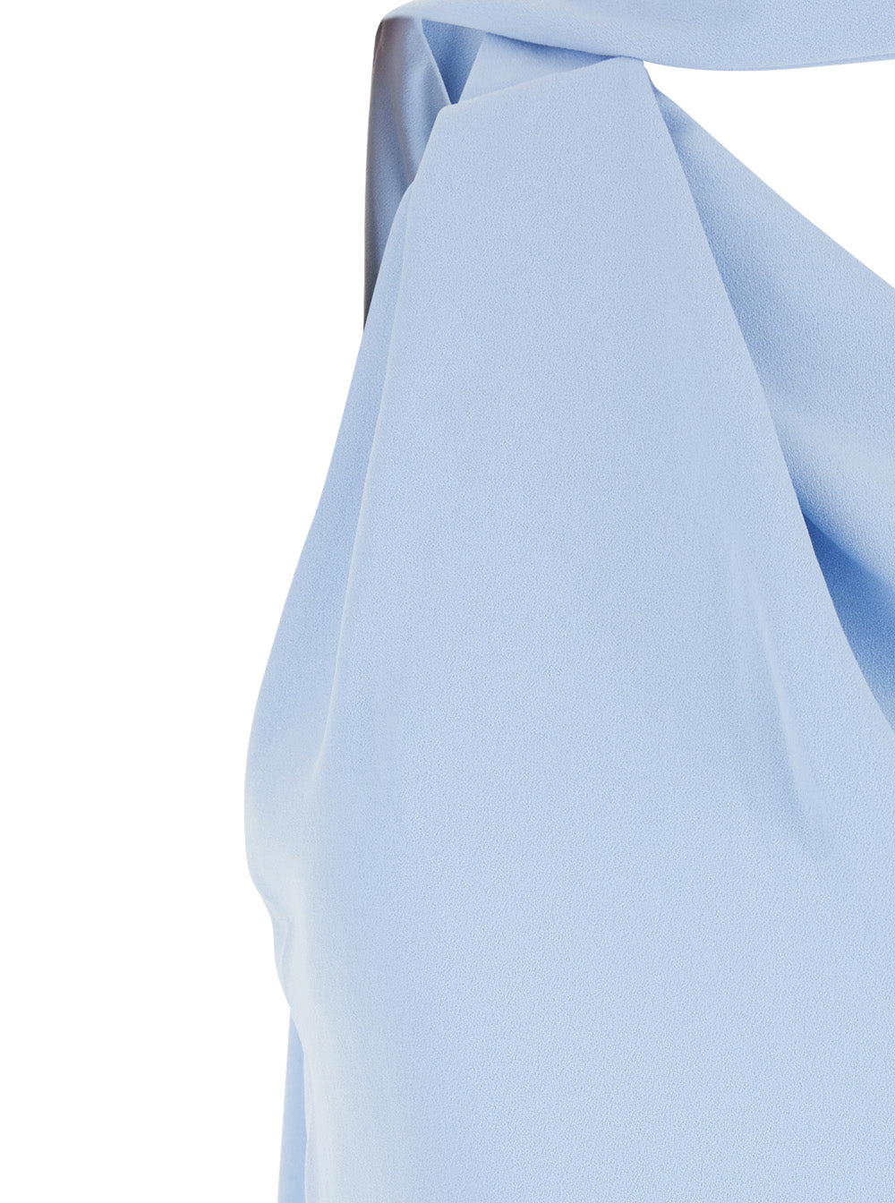 Solace London Women 'Demi' Light Blue Long Dress With One-Shoulder Design And Back Slit In Fabric Woman SOLACE LONDON