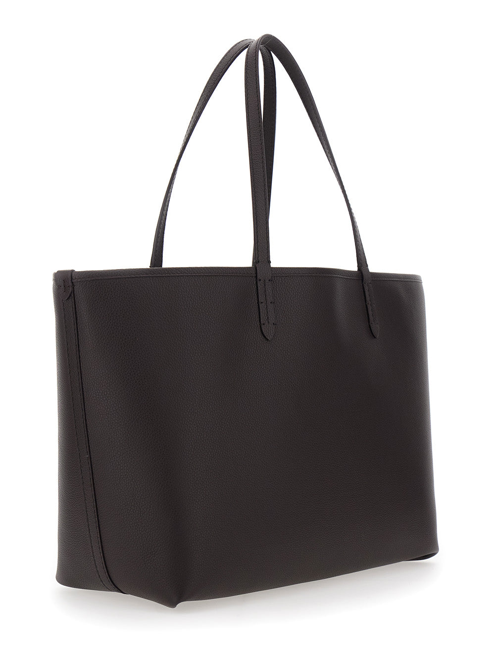 Burberry Women Brown Reversible Tote Bag With Ekd Patch On The Front In Leather For Women BURBERRY
