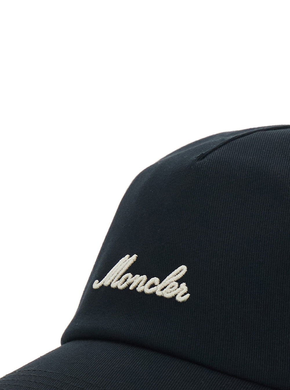Moncler Men Black Baseball Cap With Logo Lettering On The Front In Cotton Man MONCLER